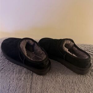UGG Black Suede Slippers women's 8
